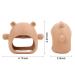 Bear Mitten Baby Teether - Anti-Drop Teething Toy for Babies 3+ Months - Silicone Teether for Teething Relief - BPA Free (Brown) - Buy Online on SooperMarket.com