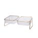 HOHXFYP Elevated Cat Bowls 15 Degree Tilt Stable Raised Cat Food Water Bowl Easily Removable Transparent Cat Bowls with Raised Bowl Bottom for Cats Dogs(S-Gold) Small Gold