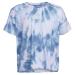 adidas Girls' Short Sleeve Oversized AOP Tee Medium White With Blue