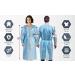  50-Pack Disposable Isolation Gown FDA Registered AAMI Level 1 PP & PE 30g Fully Closed Double Tie Back Elastic Cuffs Fluid Resistant Unisex (50) - Buy Online on SooperMarket.com