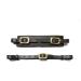 PS Horse Articles Black Leather Padded Noseband & Chin Strap Set - Soft Comfort with Silver Fittings | International Shipping Available - Buy Online on SooperMarket.com