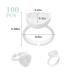Limko Glue Rings 100PCS Cute Triangle White Glue Cups for Lash Extensions - Makeup Cup for Eyelash Glue Holder - High-Quality Supplies - Buy Online on SooperMarket.com