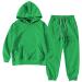 amropi Boy's Hooded Tracksuit Pullover Sweatshirt Jogging Pants Set 2 Pieces Sweatsuit for Age 3-12 Years 9-10 Years Green