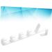 OATIPHO Hanging Rack 2pcs 5 Hooks Hanging The Hat White Over Multifunctional Coat Hanger Plastic Rack Towel Door Holders 2pcs White - Buy Online on SooperMarket.com