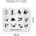 Alexnailart Nail Stamping Plate Nail Art Stamp Template DIY Image Template Manicure Stamping Plate Stencil Tools (FA029) - Buy Online on SooperMarket.com