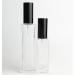 Refillable Glass Perfume Spray Bottle 50ml - Travel Essential Oil & Makeup Tool - Black Closure - Perfect Gift - Buy Online on SooperMarket.com