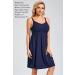 Sosolism Women's Nursing Nightdress - Dark Blue XL | Padded Lace Trim Breastfeeding Dress with Adjustable Straps - Buy Online on SooperMarket.com