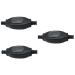 OSALADI 3pcs Practical Waterproof Accessories Double Line Dustproof Rainproof - 6.5*3*2cmx3pcs Blackx3pcs