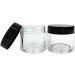 Beauticom Premium 30G/30ML Round Clear Jars (Set of 6) - BPA Free Black Flat Top Lids for Beads Gems Glitter & Crafts - International Shipping Available - Buy Online on SooperMarket.com