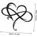 Cabilock 1pc Iron Pendant Plaque Heart Wall Decor Rustic Home Decor Room Loving Heart Shaped Pendant Black 40.00X33.00X0.20CM - Buy Online on SooperMarket.com