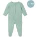 MORI Organic Cotton Ribbed Zip Up Sleepsuit 18-24 Months - Unisex Footed Pyjama for Baby Boys and Girls - Mint - Buy Online on SooperMarket.com