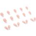 French Tips Press on Nails - Nude & White Acrylic Designs for Women | Stick on Fake Nails for Manicure Decoration - Buy Online on SooperMarket.com