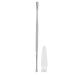Ear Spoon Double Head Stainless Steel Ergonomic Design Relieve Itching Glossy Rounded Spiral Spring Ear Pick(Silver)