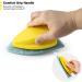 ZABEES Polishing Cleaner Window Glass Countertop Car Wash Wipe Tool With Nylon Cloth Scrub Pad Windshield Buffing Wrapping Brush 1pc Handle+5pcs Pad - Buy Online on SooperMarket.com