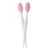 Silicone Lip Brush Double Sided Nose Scrubber Soft Manual Blackhead Cleaner Pink 2PCS exfoliating lip brush