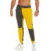 Ouber Men's Stylish Athletic Sweatpants Gym Joggers for Fitness Workout Pants with Pockets Yellow X-Large