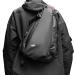 Anti-Theft Crossbody Sling Bag for Men Women Small Backpack One Shoulder Bag Chest Bag Sling Backpack Water Resistant Black-large (Magnetic Strap Buckle)