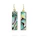 AYANA Abalone - Paua Shell Gold-Plated Earrings | Crown  Third Eye  Heart Chakras | Tranquility  Harmony  Cleansing  Purifying  Balancing | Handmade with Ethically Sourced Natural Healing Crystals