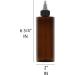 BRIGHTFROM Twist Top 8 oz Applicator Bottles - 2 Pack Amber | BPA-Free PET Plastic, Refillable Squeeze Bottles with Black Nozzle for Multi-Purpose Use - Buy Online on SooperMarket.com