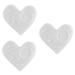 NUOBESTY 3pcs Coaster Mold Silicone Molds Heart Silicone Zip Pull Crystal Epoxy Mold Crafts Heart-shaped Whitex3pcs 13.6X13CMx3pcs