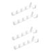 Hemoton 4 pcs Coat Over Hanger Holders Door Plastic Multifunctional Hanging Towel Portable White Hooks Hat 2pcsx2pcs Whitex2pcs