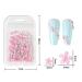 3D Flower Caviar Beads Nail Art Decals - White Pink Acrylic Charms with Pearl Beads for DIY Manicures - Buy Online on SooperMarket.com