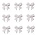 50pcs Bogenharz Nagelkunst Dekorationen 3D Bowknot Nagel Charm Orament Manicure Design Schmuck DIY Accessoires Weiß