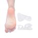 DOITOOL 4 Pair Silicone Orthotics Valgus Hallux Dividers Foot Bunion Clear Overlapping Orthopedic Straightener Thumb Separators Splint Big Transparent Toe Separator Correctors