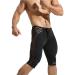MIZOK Men's Soft Mesh Cool Dry Compression Yoga Workout Tight Shorts Black Medium