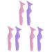 PLAFOPE 6 Pcs Silicone Beauty Ruler Eye Liner Pencils Tool Lash Tape Mascara Drawing Make up Toothpaste 15X4.15CMx3pcs Assorted Colorx3pcs