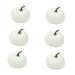 IMIKEYA 6pcs Halloween Pumpkin Crafts Halloween Foam Pumpkins White Pumpkins Orange Decor Simulation Artificial Pumpkin Painted Pumpkins Fake Pumpkins Diy Shape Mini Decorations