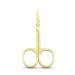 YSJJZRL 2 Pcs Professional Grooming Scissors - Eyebrow Scissors - Small Curved Stainless Steel Manicure & Beauty Scissor (Gold)