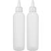 Brightfrom rotating clasp applicator bottle squeezing 170 ml empty plastic bottles refillable opening/closing-multi-purpose bottles (2 pieces) (white) white/opulent garden