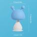 Silicone Mushroom Teether Toy for Babies 0-24 Months - Cyan | Soft Infant Sensory Chew Toy with Ring for Gums Grasping and Sucking - Buy Online on SooperMarket.com