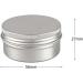 Zeoabsy 10-Piece 50ml Silver Aluminum Tins with Screw Caps - Perfect for Cosmetics Candles Ointments | Includes 5 Spatulas & Etiquette Label - Buy Online on SooperMarket.com
