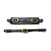 PS Horse Articles Noseband padded with soft leather plus chin strap in set Color black with gold fitting