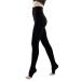 Haodasi Women Compression Pantyhose Medical Compression Socks (23-32mmHg) Graduated Support Stockings for Varicose Veins Black-open Toe Small