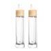Exceart terrariums 2 pieces essential oils with glass dripper clear bottles 30ml wood diy empty refillable bottle of handicrafts perfume aromatherapy carrier glass container