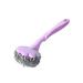 kesurpae ABS Steel Wire Cleaning Brush Portable Long Handle Washable Reusable Household Kitchen Cooking Bench Plate Brushes Purple