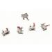 5 Kits (100 Pcs) Dental Orthodontic Metal Brackets Brace Mini Roth 022 Slot 3-4-5 Hooks