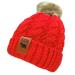 REDCUB Toddler and Baby Winter Bobble Hat Beanie with Pom Pom | Girls Boys Acrylic Kids Baby Beanies | Soft Thick Knit Winter Bobble Hat | 12-36 Months 12-3 Years Berry Red