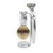 Edwin Jagger Bulbous Chrome 3 Piece Mach3 Compatible Set With Silver TIp Brush