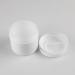 Zeoabsy 4-Pack 30ml Matte White Double-Walled Plastic Cream Canisters | Screw Cap with Silver Edge | Ideal for Gels Creams Ointments & Snacks - International Shipping Available - Buy Online on SooperMarket.com