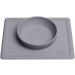 ezpz Mini Bowl (Gray) - Silicone Suction Bowl with Placemat for Infants + Toddlers | Reusable Travel Bag Included - Buy Online on SooperMarket.com