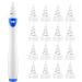 Dr.Johnes Q-Grips Ear Wax Remover Safe Ear Wax Removal Tool Spiral Ear Cleaner with 16 Pcs Soft and Flexible Replacement Tips
