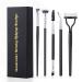 Eyelash Brush Separator Mascara Fan Tools Eyelash Comb Lash Wand Brush Fan for eye Brow Application Prevent Clumping Easy-to-Use Cosmetic Brushes Tool-1 5PCS Black Eyelash Brush Toos-1