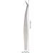 Eyelash Extension Tweezers - Silver Stainless Steel Slanted Manicure Tweezers for Precision Application - Buy Online on SooperMarket.com