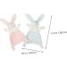Toyvian 16 Pcs Organic Bunny Stuffed Animals for Babies - Lovey Blanket Rabbit Soother Towel, Assorted Colors, 28x10cm, Pack of 8 - Buy Online on SooperMarket.com