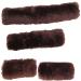Merauno Sheepskin Horse Noseband Cover Lambskin Halter Set 1x Neck saver 1x Nose Protector 2x Cheek pieces Brown - Buy Online on SooperMarket.com