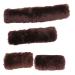 Merauno Sheepskin Horse Noseband Cover Lambskin Halter Set 1x Neck saver 1x Nose Protector 2x Cheek pieces Brown